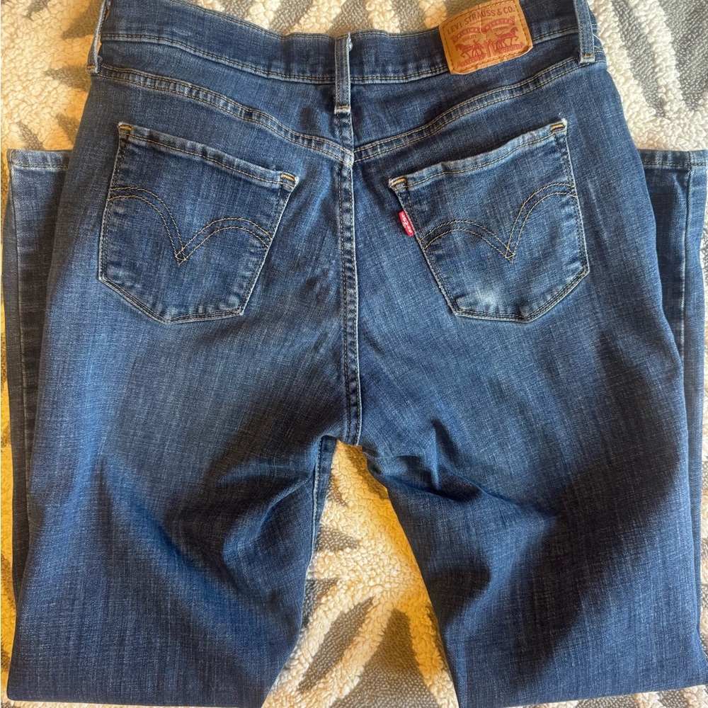 Levi's Straight Leg Blue Jeans - Picture 2 of 3
